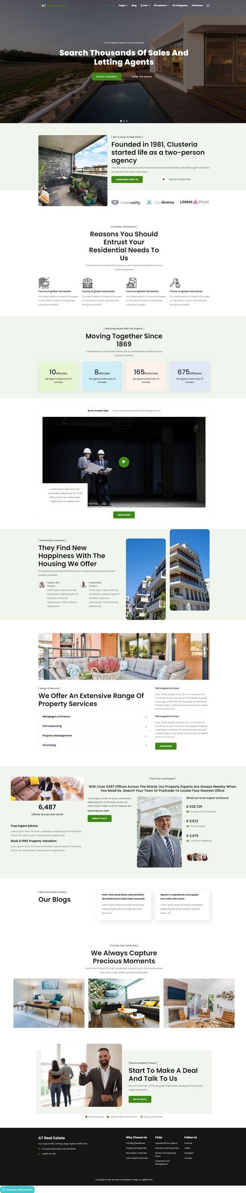 Real Estate - Free homes for rent / real estate Joomla template