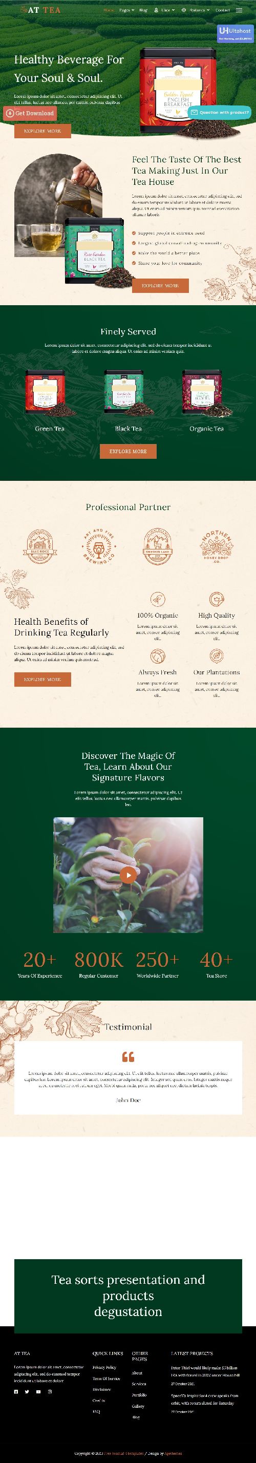 Tea - Responsive Tea Company Joomla Template Website