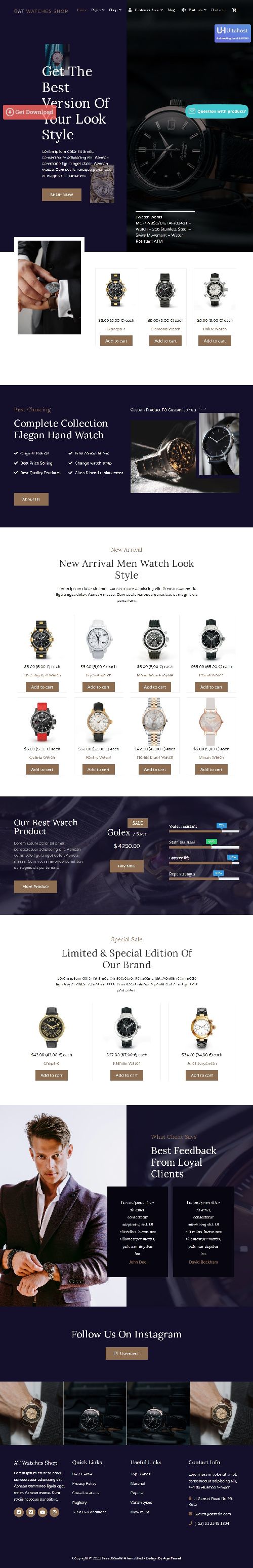 Watches Shop - Premium eCommerce Joomla Template Website