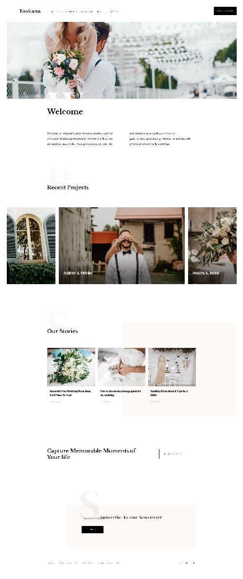 Toskana - Wedding Photography Websites Joomla 4 Template