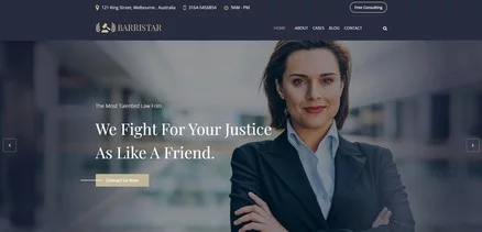 Barristar - Clean, Unique, and Modern Law Firm Joomla 4 Template