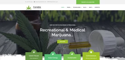 Canabia - Medical Marijuana Dispensary Joomla Template