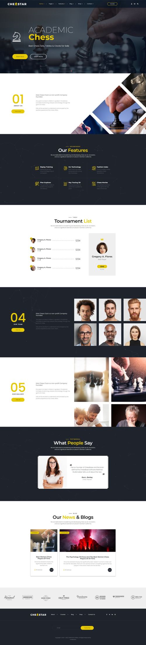 Chesstar - Chess Club and Personal Trainer Joomla Template