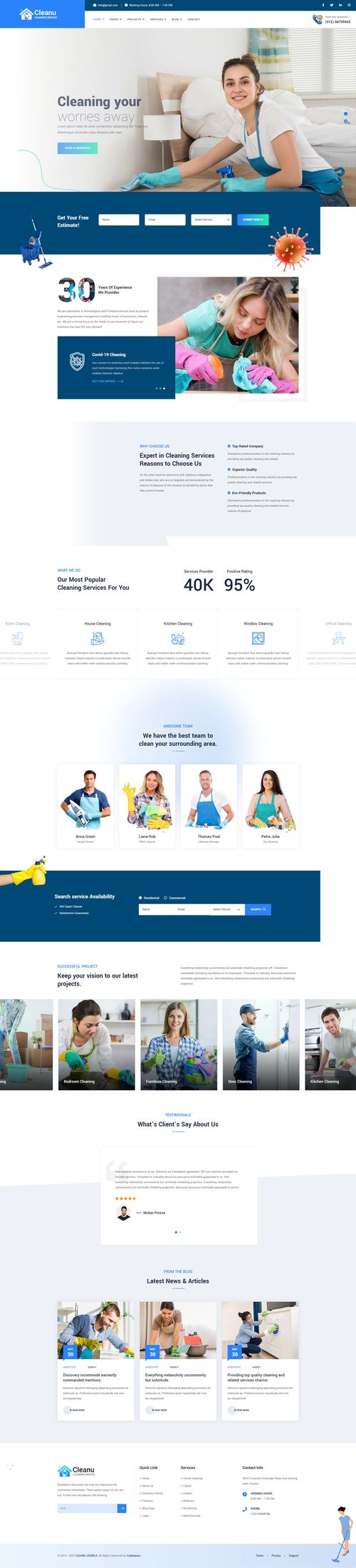 Cleanu - Modern Cleaning Services Joomla 4 Template