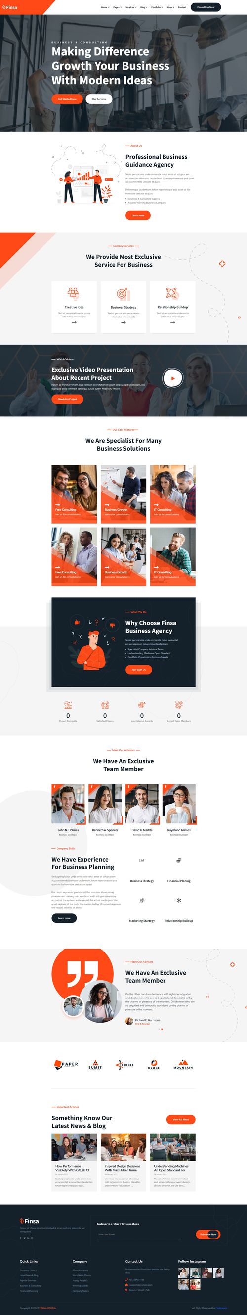 Finsa - Joomla Template for Consulting, Finance, Business