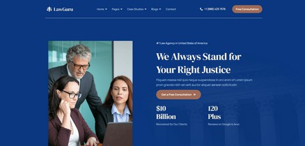 LawGuru - Law Firm and Attorney Joomla Template