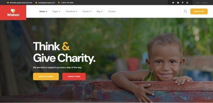 Wishon - Non Profit Charity Joomla Template