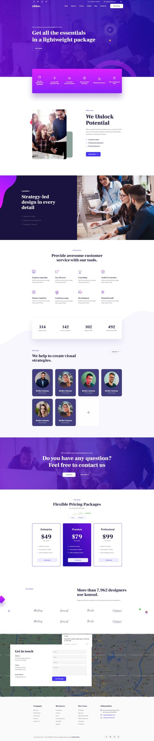 Zibber - Joomla Template for business consulting services