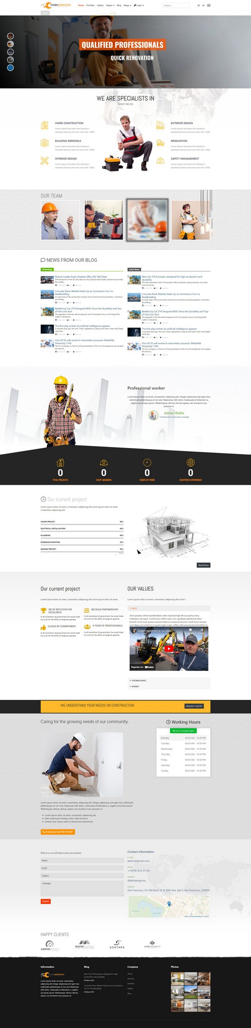 Homeservices - Renovation Business Sites Joomla 4 Template