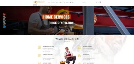 Homeservices - Renovation Business Sites Joomla 4 Template