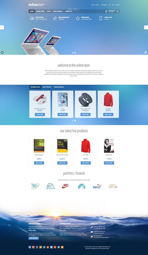 Enfuse - Responsive E-commerce Joomla 4 Template