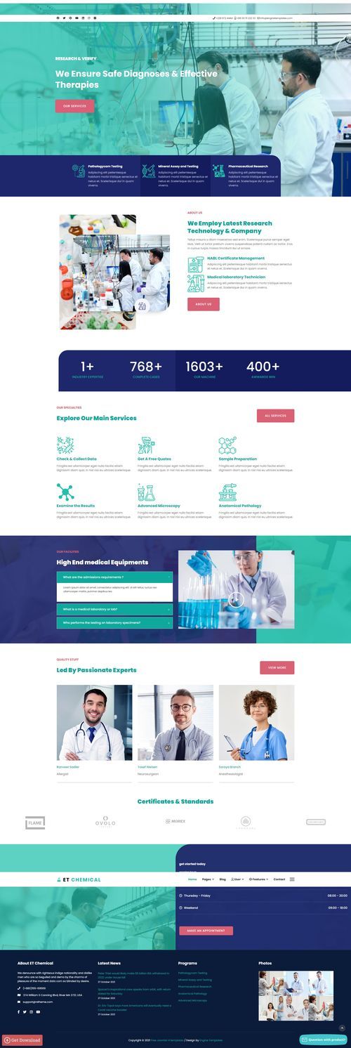 ET Chemical - Joomla 4 Template for Chemical Companies Sites