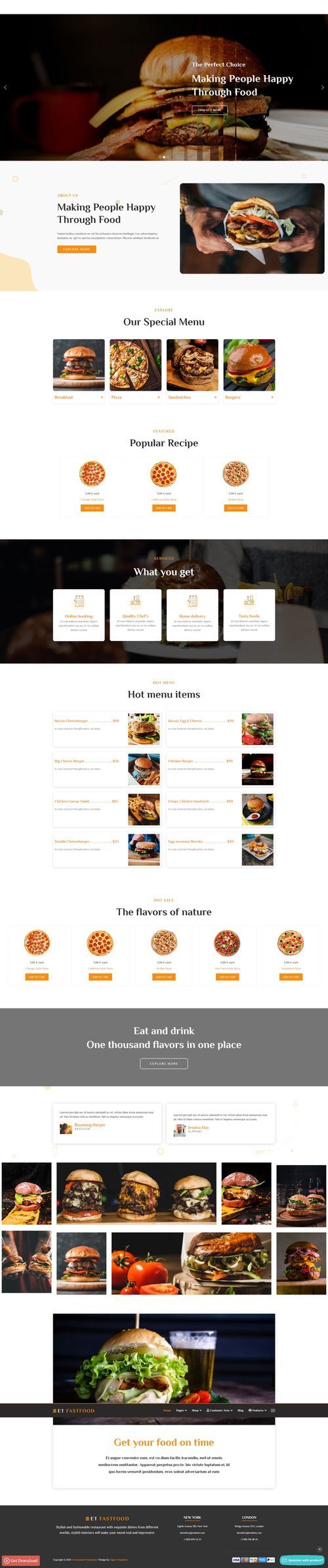 ET Fast Food - Premium Joomla 4 Fastfood Restaurant Template