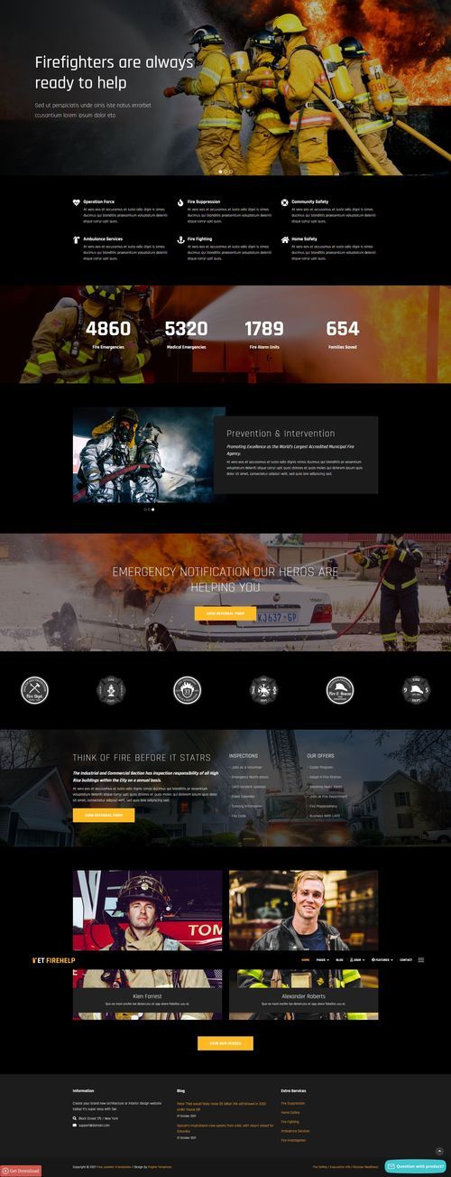 ET Firehelp - Firefighters and lifesavers Joomla 4 template