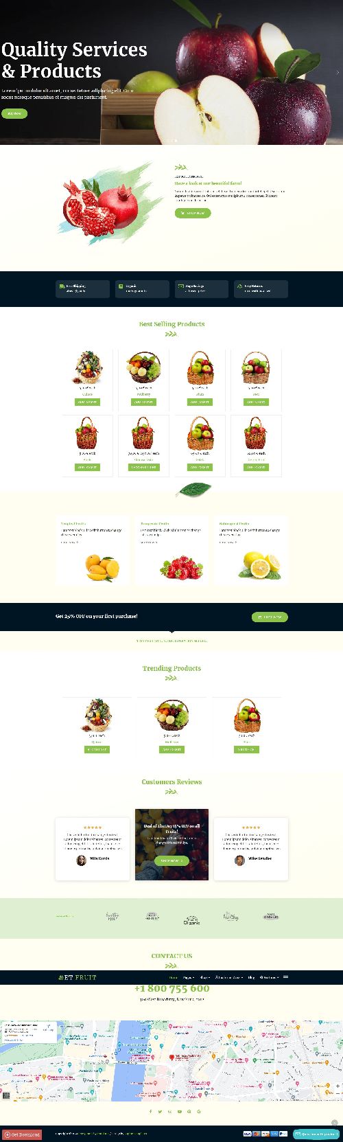 Fruit - Fruit and Organic Food Websites Joomla 4 Template