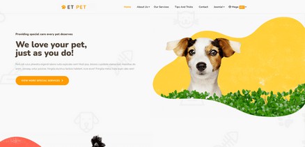 ET Pet - Vet Animal Cares Joomla 4 Template Website