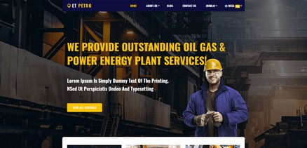 ET Petro - Responsive Petroleum Industry Joomla 4 template
