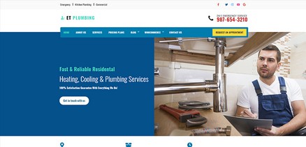 Plumbing - Responsive Plumbing Website Joomla 4 Template