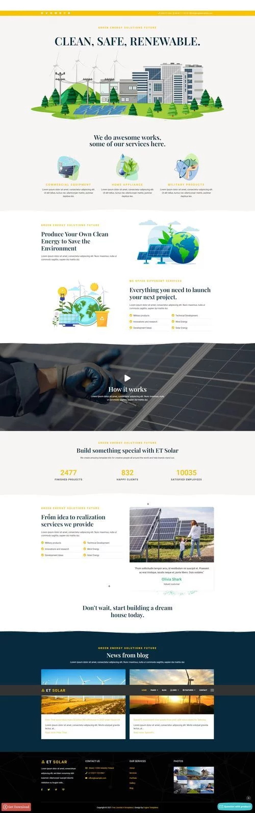 ET Solar - Premium Solar Energy Industry Joomla 4 Template