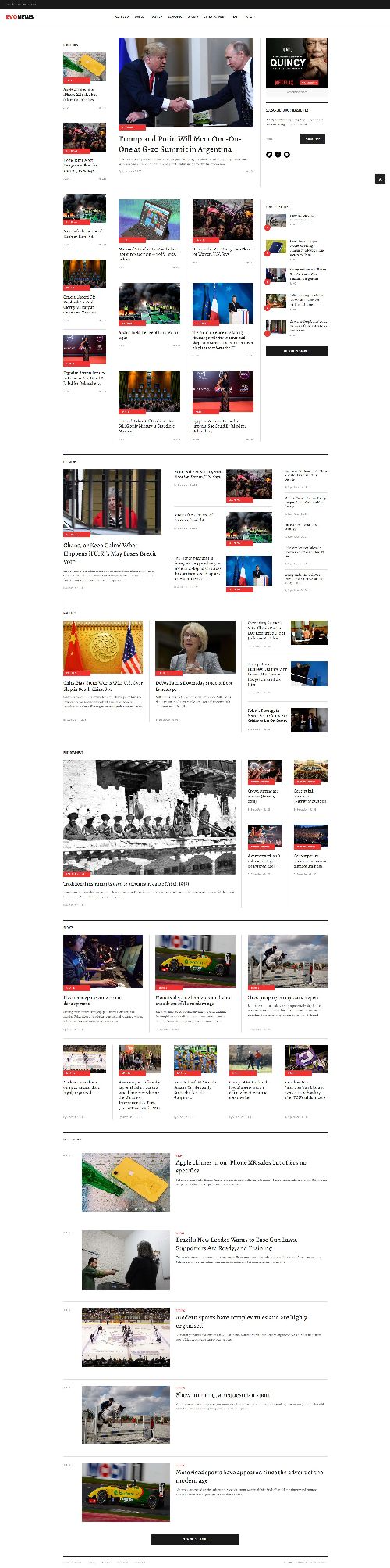 Evo News - News, Magazine Online Websites Joomla Template