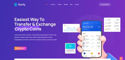 Restly - Joomla 4 Template Crypto Business Websites