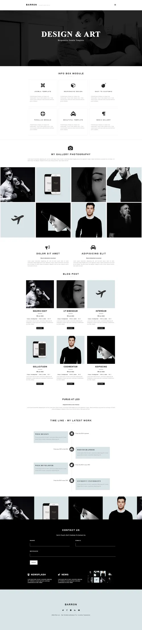 Baron - Design Art Blog Online Magazine Joomla Template