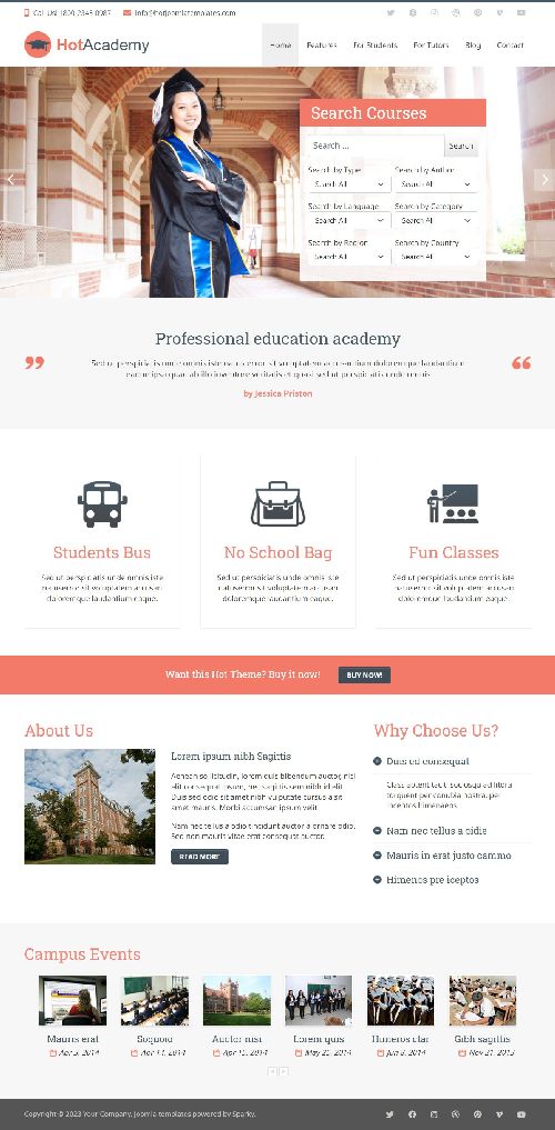 Academy - Knowledge and Learning Online Joomla 4 Template