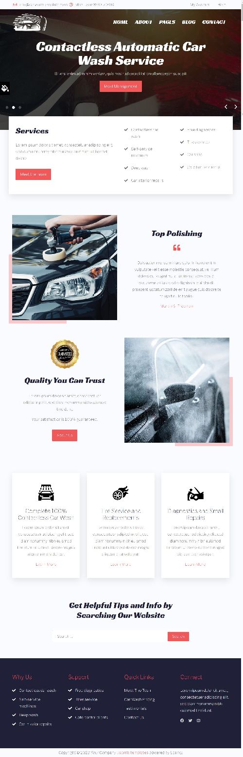 Car Wash - Joomla 4 Template for Car Wash Services Websites