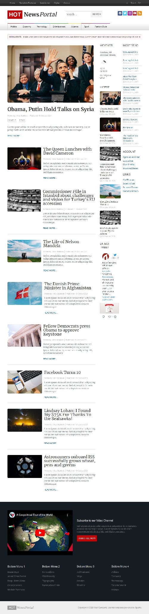 News Portal - Joomla 4 Template Built for News Portal Sites