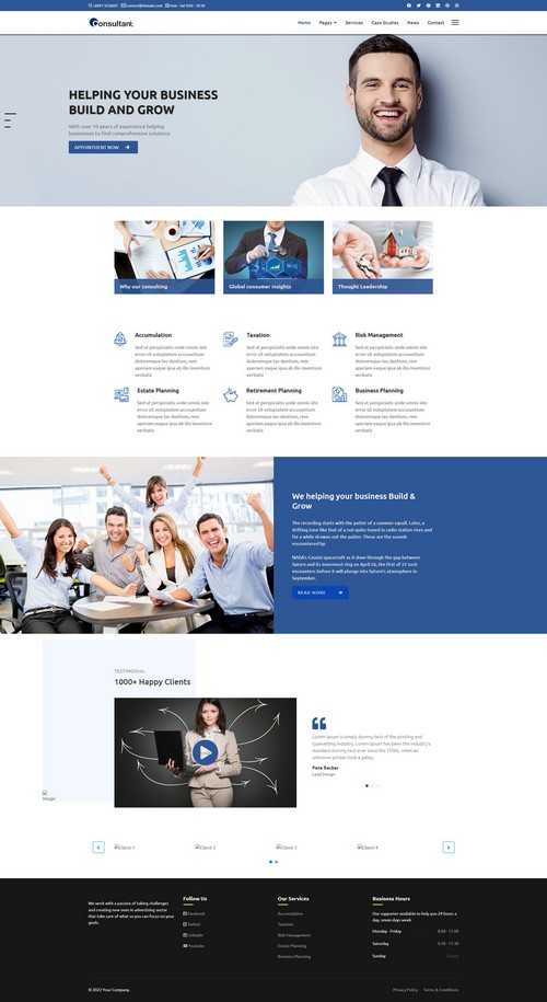 Consultant - Consulting Business, Finance Joomla 4 Template