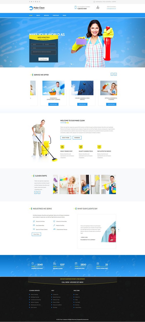 Make Clean - Cleaning Company Professional Joomla 4 Template