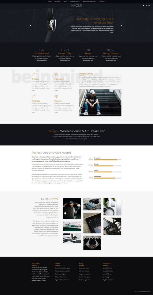 Naomi - Multipurpose Joomla 4 Template with a Sleek Modern Design
