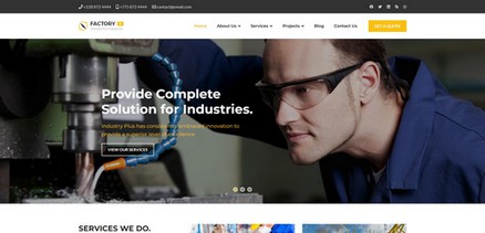 Factory Plus - Industrial & Construction Business Joomla 4 Template
