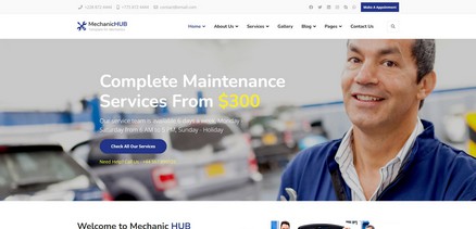 Mechanic Hub - Auto Mechanic & Car Repair Joomla 4 Template