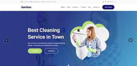 Sanitax - Professional Cleaning Services Joomla Template