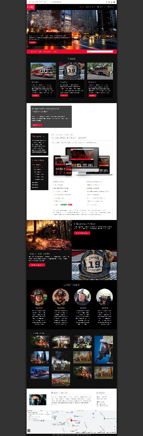 Fire - Fire Departments and Firemen Sites Joomla Template