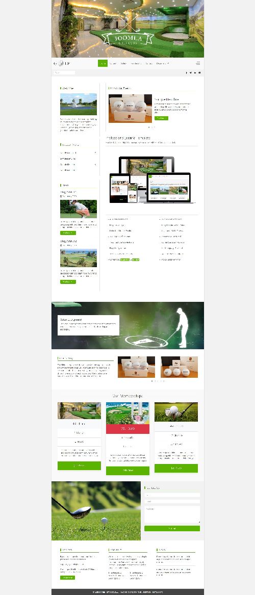 Golf - Golf Clubs, Golf Teachers Websites Joomla Template