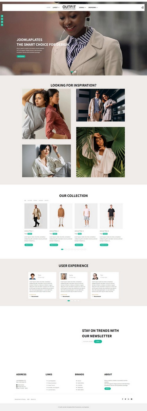Outfit - Responsive Fashion Store Joomla 4 Template