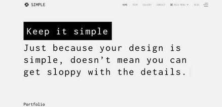 Simple - Clean Portfolio Websites Joomla Template