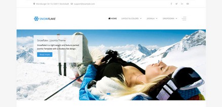 Snowflake - Hotel and Resort Skiing Sites Joomla Template