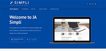 JA Simpli - Free Joomla 4 Template for Multipurpose Sites