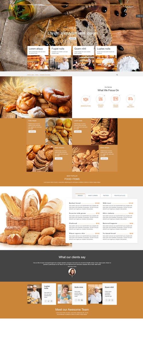 Bakery - Cafe and Bakery Joomla Template