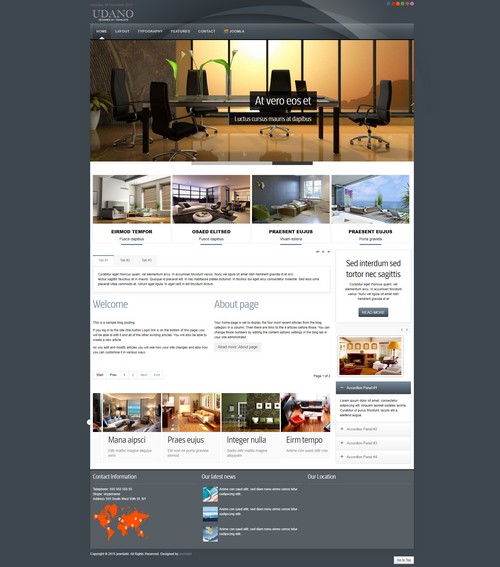 Udano - Interior Furniture Joomla Template