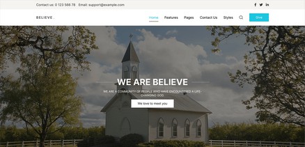 Believe - Responsive Religious Websites Joomla 4 Template