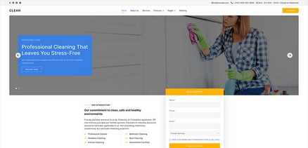 Clean - Responsive Cleaning Services Sites Joomla 4 Template