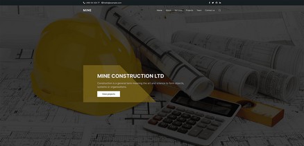 Mine - Responsive Construction, Builders Joomla 4 Template