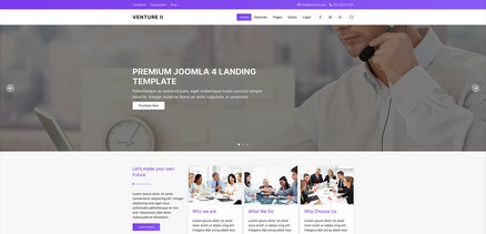 Venture II - Responsive Startup Business Joomla 4 Template
