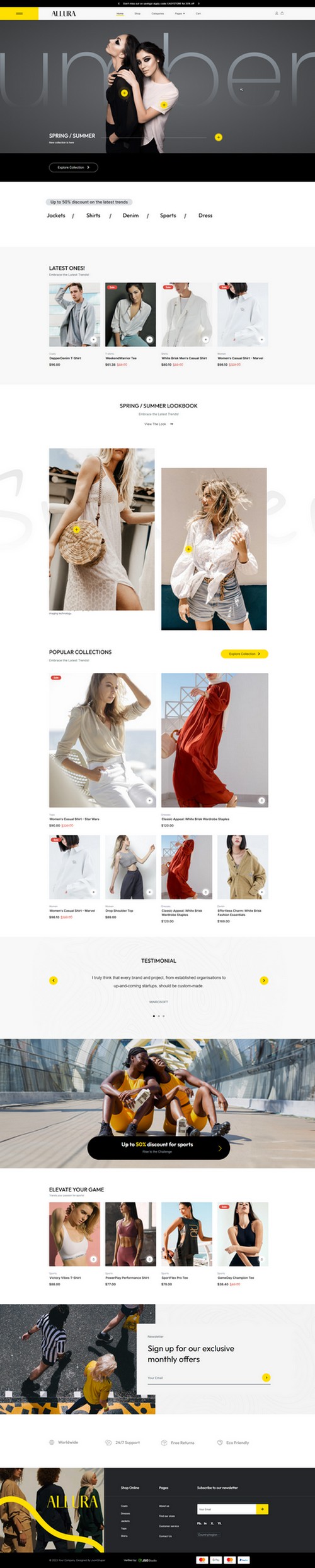Allura - Joomla eCommerce Template for Online Fashion Stores