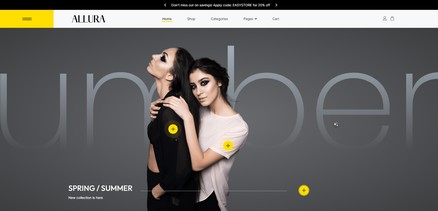 Allura - Joomla eCommerce Template for Online Fashion Stores