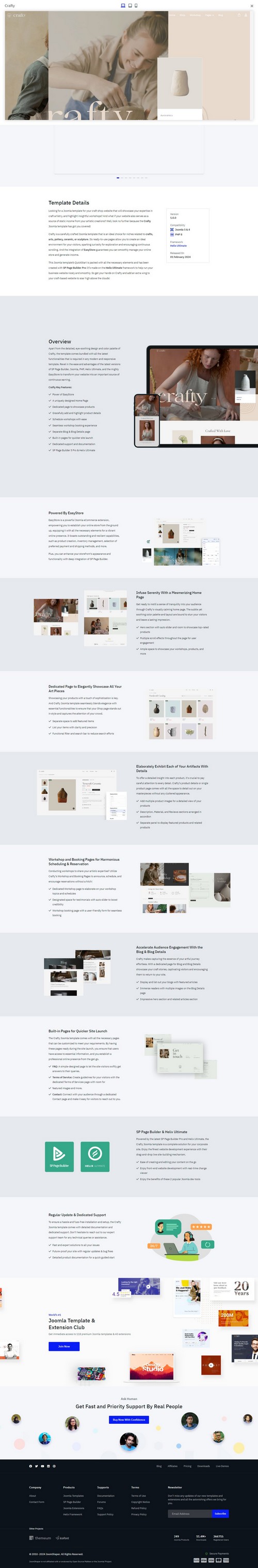 Crafty - Complete eCommerce template for crafts and pottery